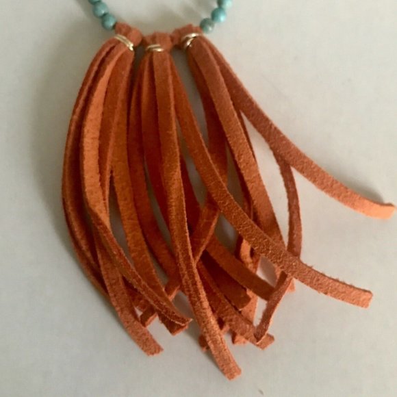 Killamerch Handmade Stone Drop Leather Earrings - Picture 4 of 6